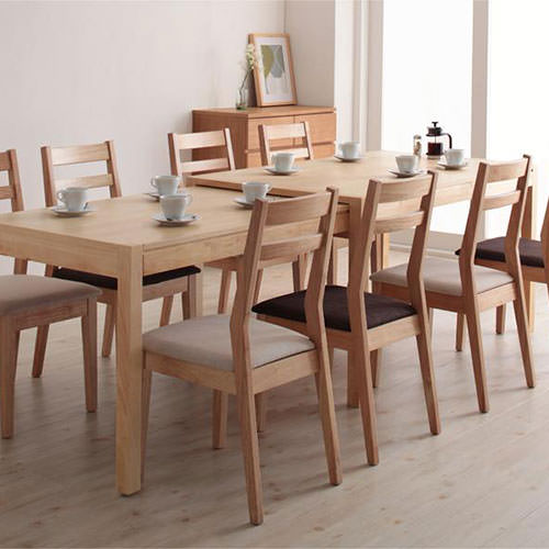 ダイニング セット 6人用 ブラウン ベージュ キャスター無し カントリー クラシック シンプル ベーシック モダン 無地 木 茶 ブラウン アイボリー 長方形 かわいい おしゃれ クラシック モダン シンプル ナチュラル カントリー 伸長 伸縮 木製