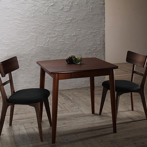 ダイニング テーブル 2人用 ブラウン キャスター無し シンプル ベーシック モダン 無地 木 3点 ベトナム 茶 ダークブラウン 3点 アンティーク かわいい おしゃれ クラシック モダン シンプル ナチュラル カントリー カフェ 木製