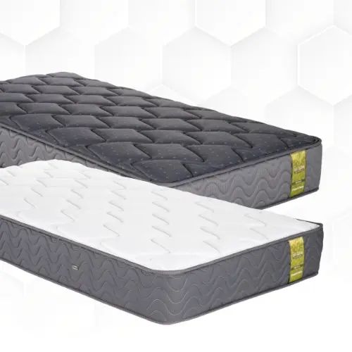 [マットレス 高密度連続スプリング] フランスベッド シングル 幅97cm 両面仕様 硬め 柔らかめ プレミアム コイル グレー/ホワイト 幅97cm 長さ195cm