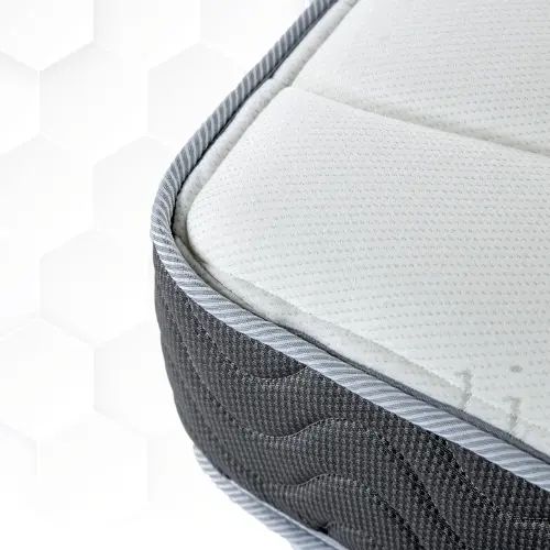 乐天商城 - [マットレス 高密度連続スプリング] フランスベッド セミダブル 幅122cm 両面仕様 硬め 柔らかめ ベーシック コイル グレー 幅122cm 長さ195cm