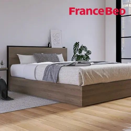 樂天商城 - [ベッド シングル] フランスベッド 幅97cm 収納付き すのこ マットレス付き 棚付き コンセント付き 引き出し付き 防ダニ 抗菌 防臭 日本国産 シンプル 北欧風 ナチュラル スマート アーバン 低ホルムアルデヒド ホワイト 幅120cm 長さ206cm