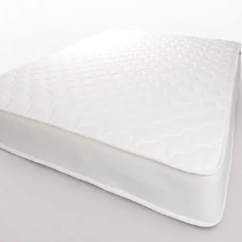 乐天商城 - マットレス ダブルサイズ 両面タイプ ロール梱包 ボンネルコイル ホワイト 幅140cm 長さ195cm 抗菌防臭 防ダニ 厚み24cm 9層構造 ニット生地 通気性 湿気対策