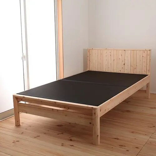 セミダブルベッド ローベッド 畳ベッド 天然木使用 日本国産 高さ調節 シンプル モダン 高級感 幅121cm..