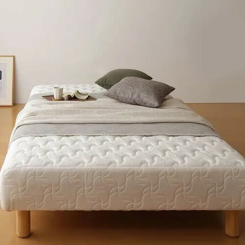 [マットレス ポケットコイル] セミシングル 幅80cm 極厚 日本国産 高さ調整 低ホルムアルデヒド ダーク..