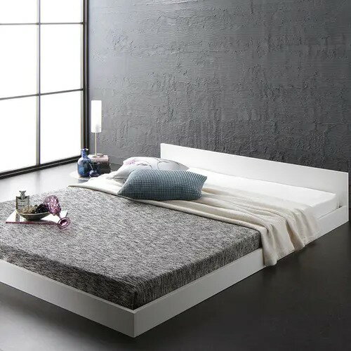 乐天商城 - ダブルベッド すのこベッド ローベッド ダークブラウン 幅98cm 長さ206cm ベッドフレームのみ ベッドフレームのみ ボンネルコイル ポケットコイル ホワイト ブラック