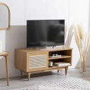 天然素材を贅沢に使用した上品な仕上がり ラタンテレビボード 幅90cm(3)