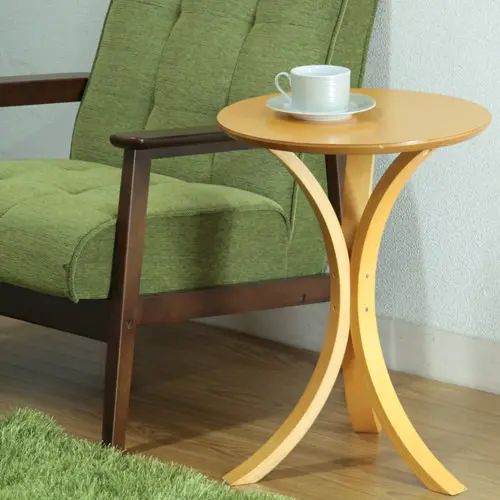 [サイドテーブル] 幅40cm 円形テーブル 木脚タイプ 天然木使用 シンプル モダン 北欧風 ナチュラル コ..