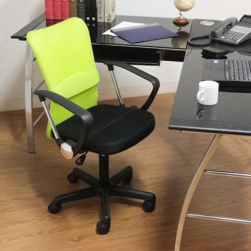 [チェア 椅子] 幅53cm 回転式タイプ キャスター付き 座面ファブリック 肘付き コンパクト オフィス 高さ調整 メッシュバック デスクワーク ワークスペース オフィスチェア リモートワーク 多機能