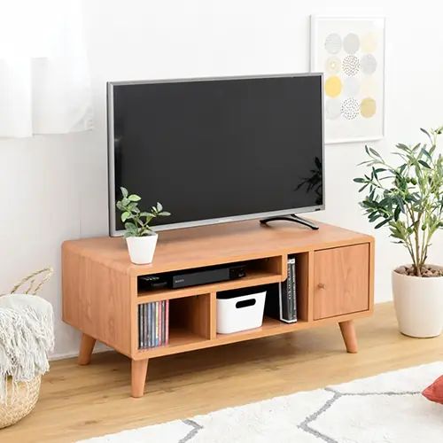 乐天商城 - 幅80cm テレビ台 扉付き収納 天然木使用 北欧風 コンパクト 収納力 テレビボード 収納特化型デザイン 収納スペース 書類収納 実用性 デザイン性 オープン収納 ワンルーム 省スペース 扉付き収納 左右リバーシブル