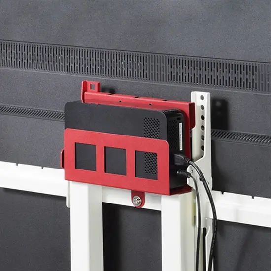 Rakuten - TVスタンド テレビ台 ハイタイプ 専用HDDホルダー 背面収納 スチール 粉体塗装 スタイリッシュ デザイン性 実用性 幅19cm 奥行き4.5cm 高さ17cm