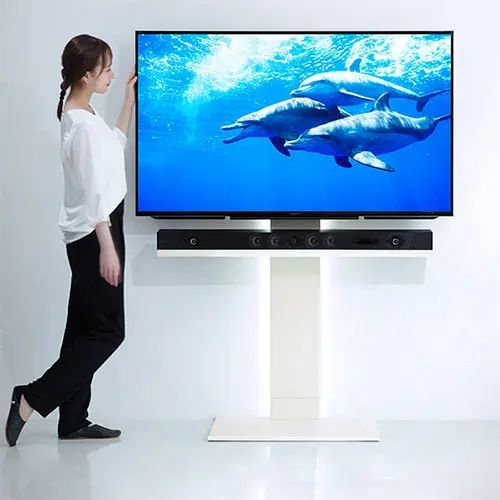 [テレビ台 幅70cm] ハイタイプ テレビスタンド 背面収納 壁掛けテレビ対応 高さ調整 スタイリッシュ 省スペース デザイン性 薄型フラットベース ブラック ホワイト ウォールナット