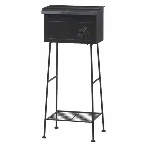 玄関収納 ポスト 脚付き シンプル モダン アンティーク コンパクト ブラウン 幅42.5cm 奥行き35cm 高さ..