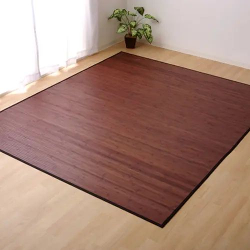 Rakuten - バンブー マット エコロジー ひんやり ブラック ダークブラウン 幅140cm 150cm 180cm 200cm 250cm