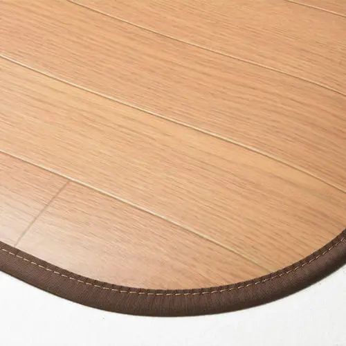 Cork - ダイニング ラグ 幅180cm 長さ180cm はっ水加工 抗菌 防臭 日本国産 ナチュラル 木目調 ライトベージュ