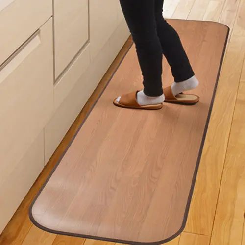 Other - マット 幅45cm 長さ150cm はっ水加工 抗菌 防臭 日本国産 ナチュラル 木目調 ライトベージュ