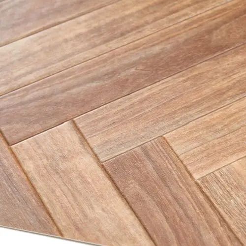 Cotton, Indian Cotton - マット 幅60cm 長さ120cm ウォッシャブル 裏面不織布 抗菌 防臭 日本国産 木目調 床暖房対応 ホットカーペット対応 フリーカット ヘリンボン