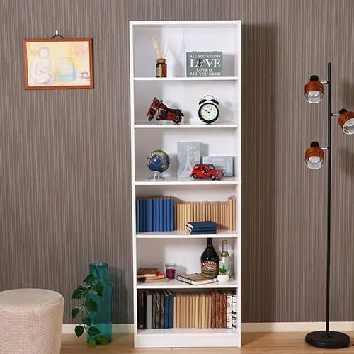 [フリーラック] 多目的棚 ホワイト ハイタイプ オープンタイプ 幅60cm 可動棚付き シンプル 高級感 コンパクト カラーボックス 大容量収納