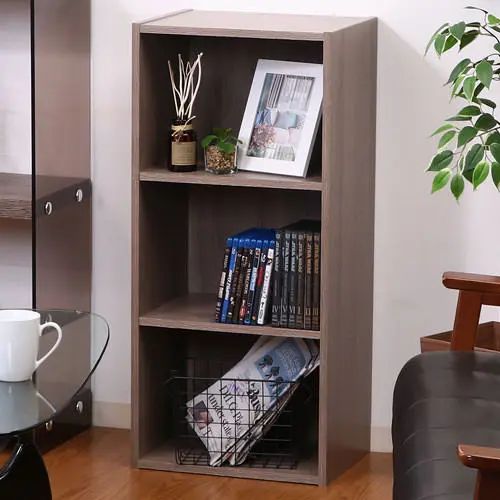 [カラーボックス] ボックス3段 グレー 組立簡単 収納力 収納ボックス 幅41.5cm コレクション シンプル ..