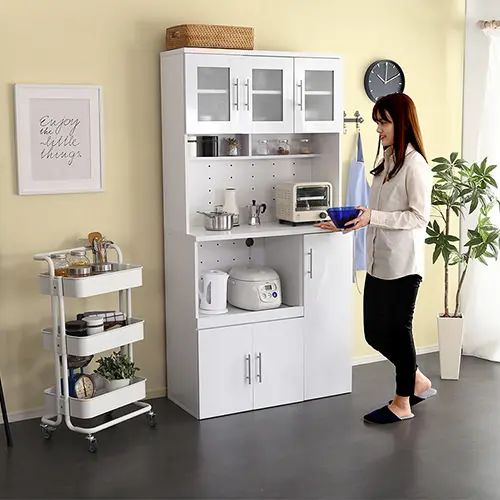 [����ê ���å���] �ۥ磻�� ��90cm ê�դ� ���饹���դ� ���դ���Ǽ ��ưê�դ� ���饤�ɥ졼���դ� ���󥻥���դ� ���� �����ɷ��դ� ����ץ� ���...