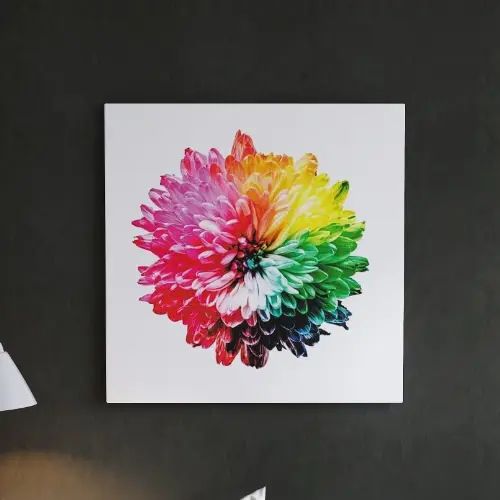 Rakuten - カラフルな大輪の花が咲いて夢いっぱいの空間になる 花のアートパネル