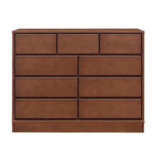 高品質が嬉しい 国産ローチェスト 4段・幅120 台輪タイプ (ブラウン)