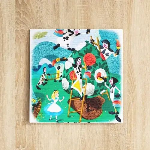[30×30] アリスの世界をのぞいているようなデザイン アリスの壁掛けアート