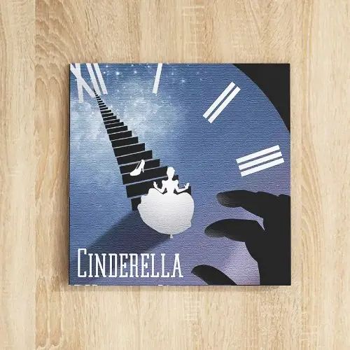 [30×30]大人モダンな色使いで高級感を演出 シンデレラのアートパネル