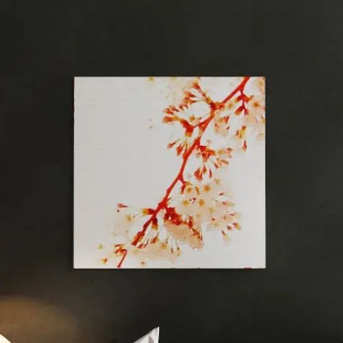 お客様の注目キーワードはこちら！お部屋を華やかで春の雰囲気に 壁掛けインテリアにファブリックパネル/桜桜の花をモチーフにしたファブリックパネルです。全体的に赤みの強い色調で、背景色のホワイトに浮かび上がるような濃淡がエレガントな印象です。も...
