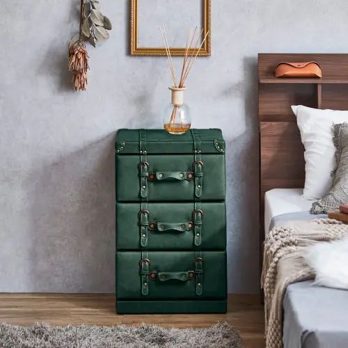 レトロデザインシリーズ バッグ 3段タイプ グリーン