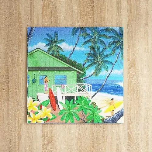 乐天商城 - ハワイアンアートの第一人者 HILO KUMEのアートパネル