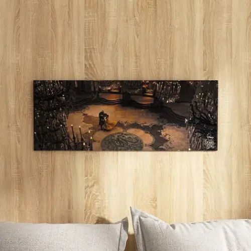 乐天商城 - [30×78.5]お部屋にあの名シーンを 美女と野獣のファブリックパネル