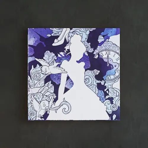 [30×30]シルエットが美しいディズニープリンセス シンデレラのウォールデコ