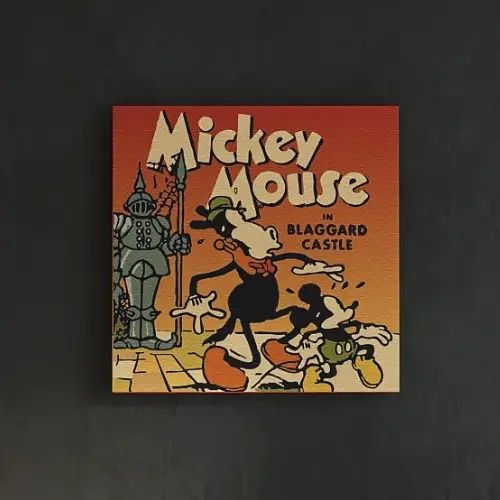 [30×30]ポップなデザインがかわいい ミッキーマウスのウォールデコ