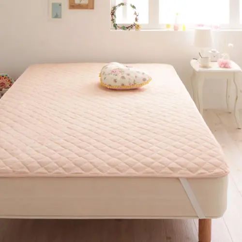 敷きパッド シングル セミダブル ダブル クイーン キング オールシーズン 洗濯機可 吸水 シンプル コッ..
