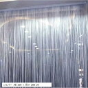 【楽天ランキング1位入賞】ひも カーテン ストリング ライン のれん 上品 装飾 カット可能 薄い ストレート さらさら 飾り物 すだれ 間仕切り 幅 100 x 高さ 200 cm(シルバー, 幅 100 x 高さ 200 cm)