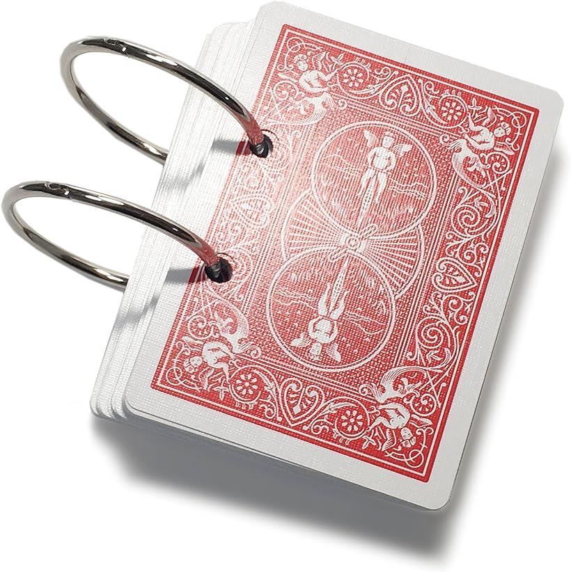 【楽天ランキング1位入賞】トランプラブレター 用 パンチ穴加工済み 通常サイズ リング付 あなたを愛している52の理由 Reasons I Love You レッド ハンドメイド E255 (レッド) 3