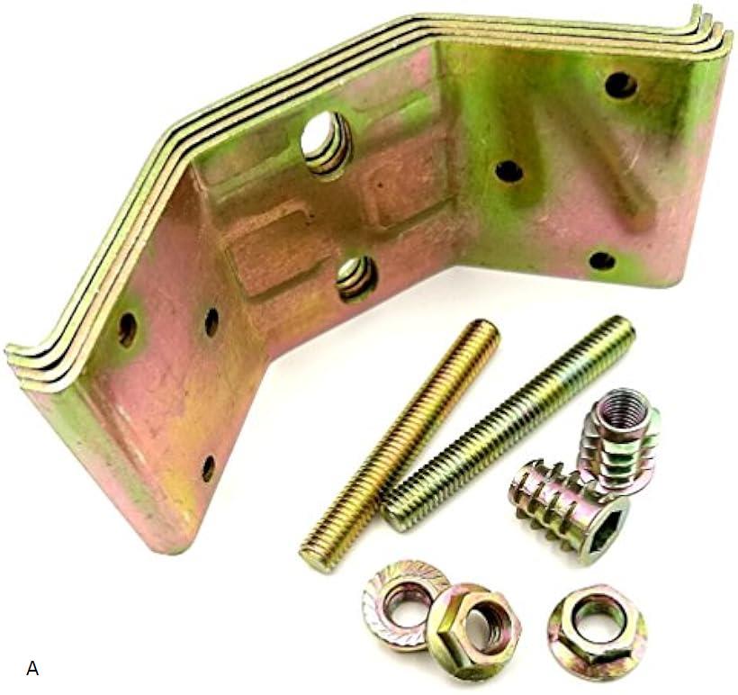 【楽天ランキング1位入賞】テーブル 脚 コーナー 金具 ボルト 鬼目ナット フランジナッ M8 4 組 セット A (A)