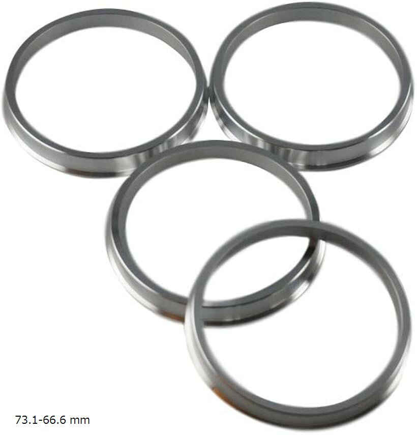 【楽天ランキング1位入賞】ベンツ 用 アルミ製 ツバ付き ハブリング 73.1 ⇒ 66.6 ミリ 4枚 セット