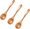 3本セット 天然木製 カフェ風 ティースプーン 日本品質 コーヒー デザートスプーン 茶(茶)