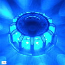 シャンディニー(Chandeny) 9灯 LED警告灯電池式 単4電池 マグネット付 常信号灯 表示灯 回転 点滅(ブルー)
