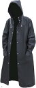 【楽天ランキング1位入賞】レインコート ロング丈 メンズ レインウェア 通勤 通学 雨具 カッパ フード付 レインポンチョ シンプル(ブラック, XL)