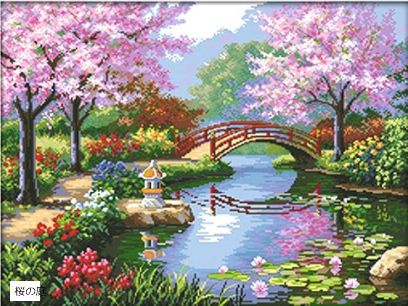 【全品P5倍★ワンダフルデー】【楽天ランキング1位入賞】美々杏クロステッチキッド 中国刺繍 DIY ししゅうキッド 図鑑印刷クロス 華やかな花シリーズ