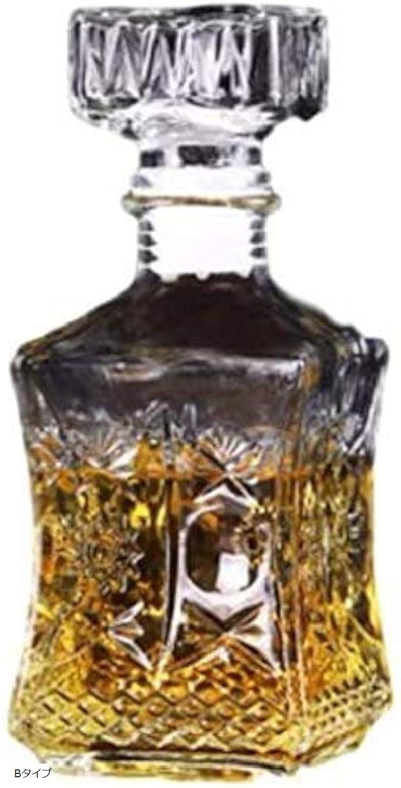 【楽天ランキング1位入賞】デキャンタ クリスタル ボトル ヴィンテージ風 ワイン ウィスキー ブランデー に Bタイプ (Bタイプ)