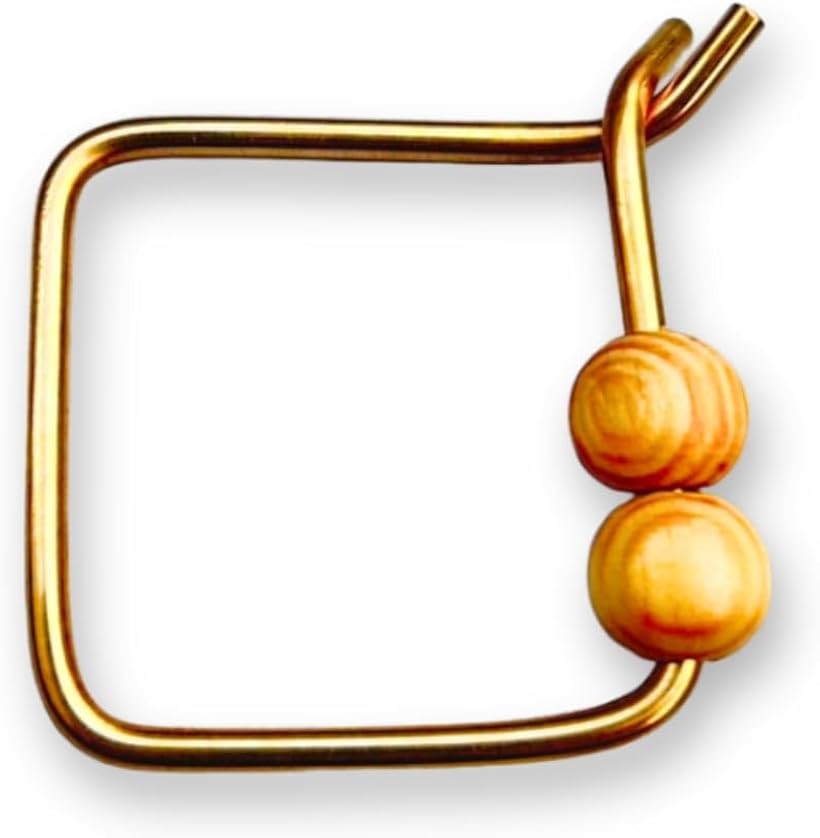 VJBUSSAN CO． LTD TOggleFactory 真鍮製 カラビナ おしゃれ 四角型 玉付 キーホルダー メンズ レディ..