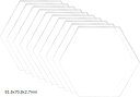 【楽天ランキング1位入賞】20枚81.5x70.8x2.7mm透明アクリル板 六角形アクリルシート 保護紙付き 看板 キーホルダー 置物 クラフト素材 手工芸(六角形, 81.5x70.8x2.7mm)
