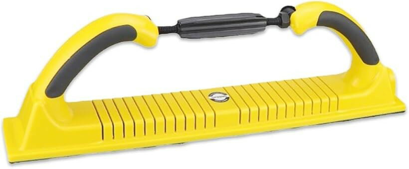 ハンドサンディングブロック 曲面 研磨 パテ研ぎ フレキシブル (イエロー)