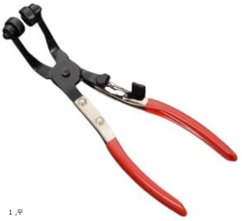 ラジエーターホース 専用工具 ホースバンドプライヤー プライヤークランプ取り外し 自動車整備 (平， 1)