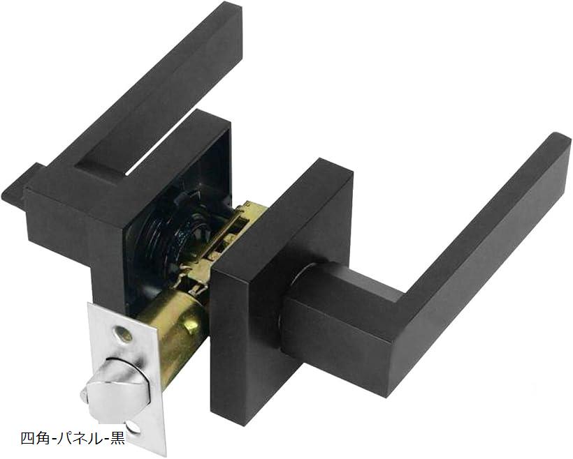 【全品P5倍★1/9 20時〜】【楽天ランキング1位入賞】ドアノブ 空錠 玄関 レバーハンドル 鍵なし ET003空錠-黒(ET003空錠-黒)