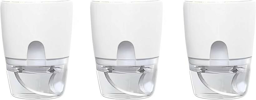 【楽天ランキング1位入賞】給水プランター 植木鉢 自動給水 貯水槽付 観葉植物 白 8.2cm 3個 セット プラスチック (ホワイト)