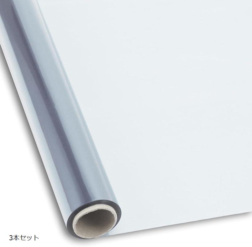 【楽天ランキング1位入賞】透明 セロファン ロール 大容量 30m 幅40cm フィルム シート 誕生日 ギフト 梱包 (透明, 3本セット)